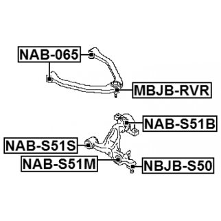 Сайлентблок FEBEST NAB-S51S фото 2