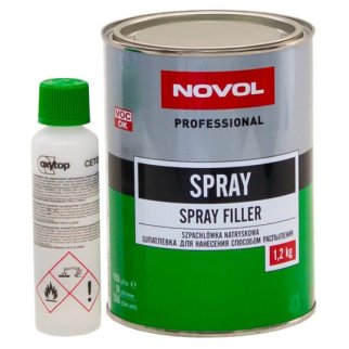 Шпатлевка жидкая 1.2кг Novol Spray 1201 фото