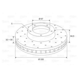 Диск тормозной MERCEDES W221 05- перед x1 фото