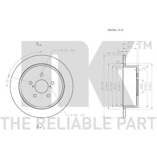 Диск тормозной задний (274x10mm) / SUBARU Legacy-IV,Outback 03~ фото