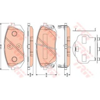 Колодки тормозные передние к-кт TRW GDB3461 фото