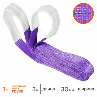 Стропа грузоподъемная текстильная петлевая СТП 1 т, 3 м AIRLINE ASTP02 фото 3