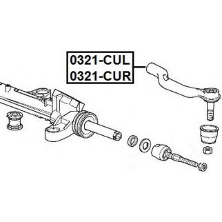 Наконечник рулевой правый ASVA 0321-CUR фото
