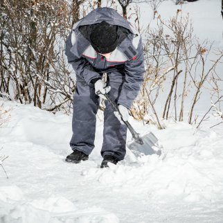 Лопата снеговая алюминиевая 205х280х640 черенок из пластика СИБРТЕХ фото 1