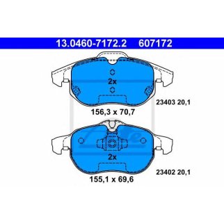 Колодки тормозные передние к-кт ATE 13.0460-7172.2 фото