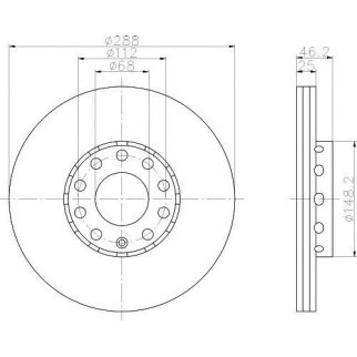 Диск тормозной передний вентилируемый TEXTAR 92057605 фото