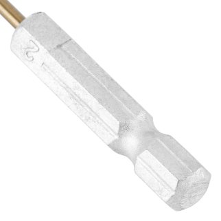 Сверло по металлу 2,0мм HSS, нитридтитановое покрытие, 6-гран. хвостовик MATRIX фото 5