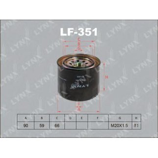 Фильтр топливный LYNXauto LF-351 фото