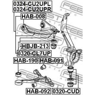 Рычаг передний верхний правый FEBEST 0324-CU2UPR фото