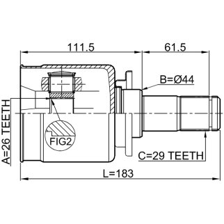 ШРУС внутр левый ПОДХОДИТ ДЛЯ LAND ROVER DISCOVERY III/IV 2911-DIVFLH фото 2