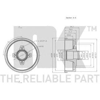 Барабан тормозной задний со ступицей (200x54mm) / OPEL Corsa-C,Tigra-B (с ABS) 01~10 фото
