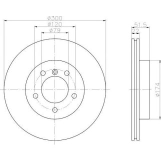 Диск тормозной передний вентилируемый TEXTAR 92097205 фото