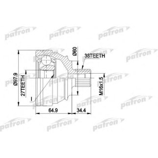 Шрус привода PATRON PCV1230 фото