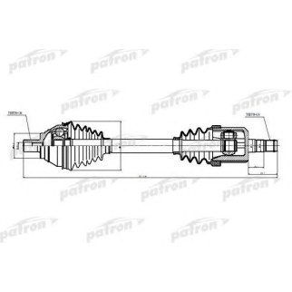 Полуось передняя левая PATRON PDS6876 фото