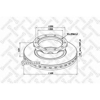 Диск тормозной Stellox 85-00752-SX фото