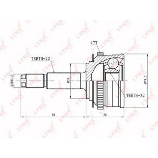 ШРУС наружный LYNXauto CO1802A фото