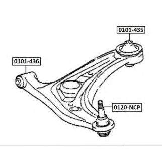 Сайлентблок ASVA 0101-436 фото