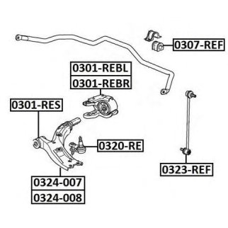 Опора шаровая ASVA 0320-RE фото