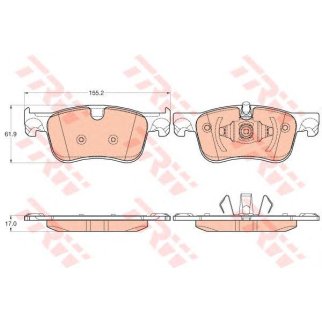 Колодки тормозные передние к-кт TRW GDB2062 фото