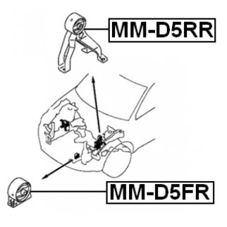MM-D5RR_подушка двигателя задняя! Mitsubishi Outlander CW <06 фото 2