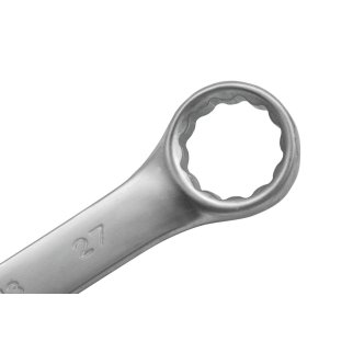 Ключ комбинированный 27 мм, CrV, матовый хром// MATRIX фото 3