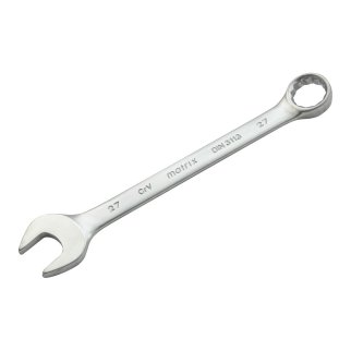 Ключ комбинированный 27 мм, CrV, матовый хром// MATRIX фото