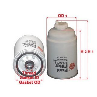 Фильтр топливный SAKURA FC5716 фото