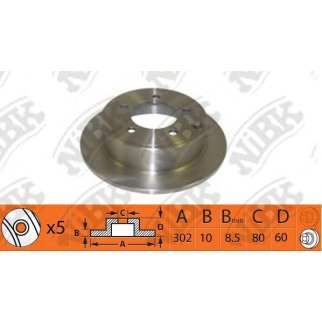 Диск тормозной задний NiBK RN1402 фото