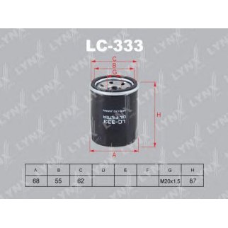 Фильтр масляный LYNXauto LC-333 фото