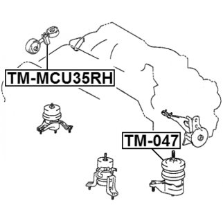 TM-MCU35RH_подушка двигателя правая! Toyota Kluger L/V ACU25/MCU25 4WD 00-07 фото 2 TM-MCU35RH_подушка двигателя правая! Toyota Kluger L/V ACU25/MCU25 4WD 00-07 фото 2