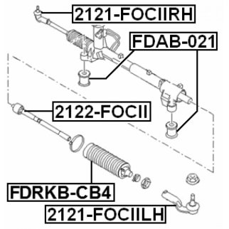 Тяга рулевая FEBEST 2122-FOCII фото 2