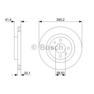 Диск тормозной передний вентилируемый BOSCH 0 986 479 346 фото