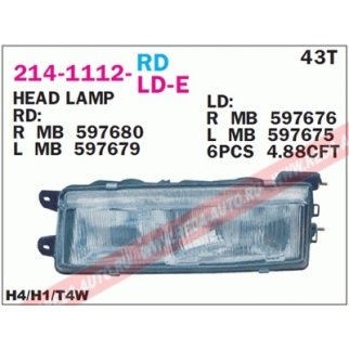 Фара передн лев MITSUBISHI: LANCER 88-92 фото