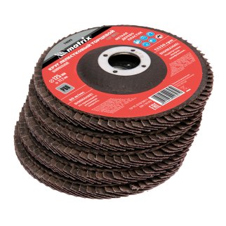 Круг лепестковый торцевой, P 60, 125x22,2 мм MATRIX 74043 MATRIX 74043 фото 4