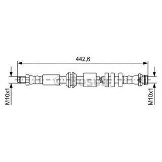 Шланг тормозной LAND ROVER Freelander (06-10) передний (415мм) BOSCH фото