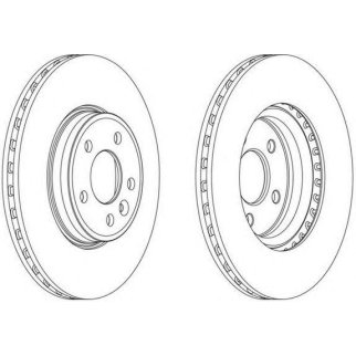 Диск торм. пер.вент.(314x25) 5 отв. фото