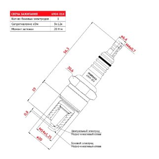 Свеча зажигания VW/BMW/VOLVO/NISSAN/MAZDA/ВАЗ фото 3