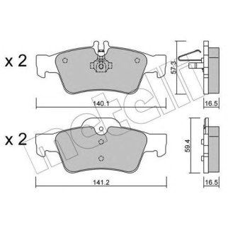 Колодки тормозные к-кт metelli 22-0568-0 фото