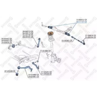14-17147-SX_пыльник рейки рулевой! BMW E60/E65/X5 2.0i-6.0i/3.0D/4.5D 01> фото