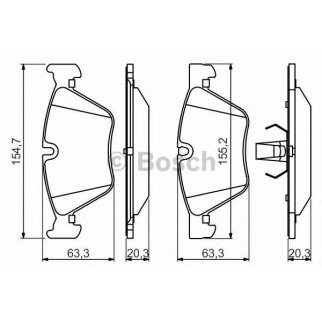 Колодки тормозные передние к-кт BOSCH 0 986 494 705 фото