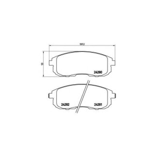 Колодки тормозные передние к-кт Brembo P 23 126 фото