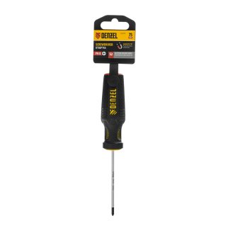 Отвертка, PH0х75 мм, S2, 3к рукоятка// Denzel фото 5