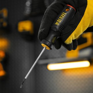 Отвертка, PH0х75 мм, S2, 3к рукоятка// Denzel фото 9