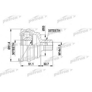 Шрус привода PATRON PCV1066 фото