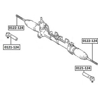Тяга рулевая ASVA 0122-124 фото