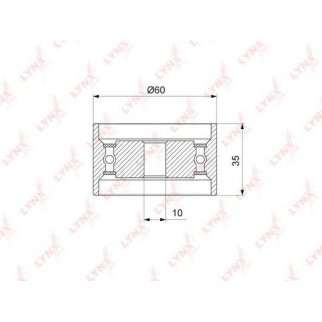 Ролик ГРМ LYNXauto PB1319 фото