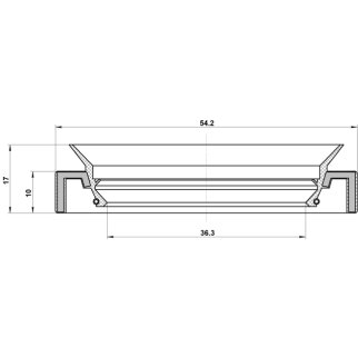 Сальник привода36.3X54.2X10X17 фото 2