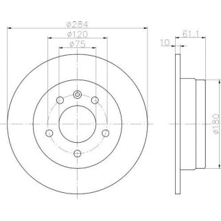 Диск тормозной задний TEXTAR 92022400 фото