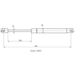 Газовый упор багажника TRIALLI GS 1807 фото 2