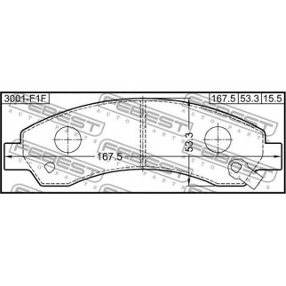 Колодки тормозные передние к-кт FEBEST 3001-F1F фото